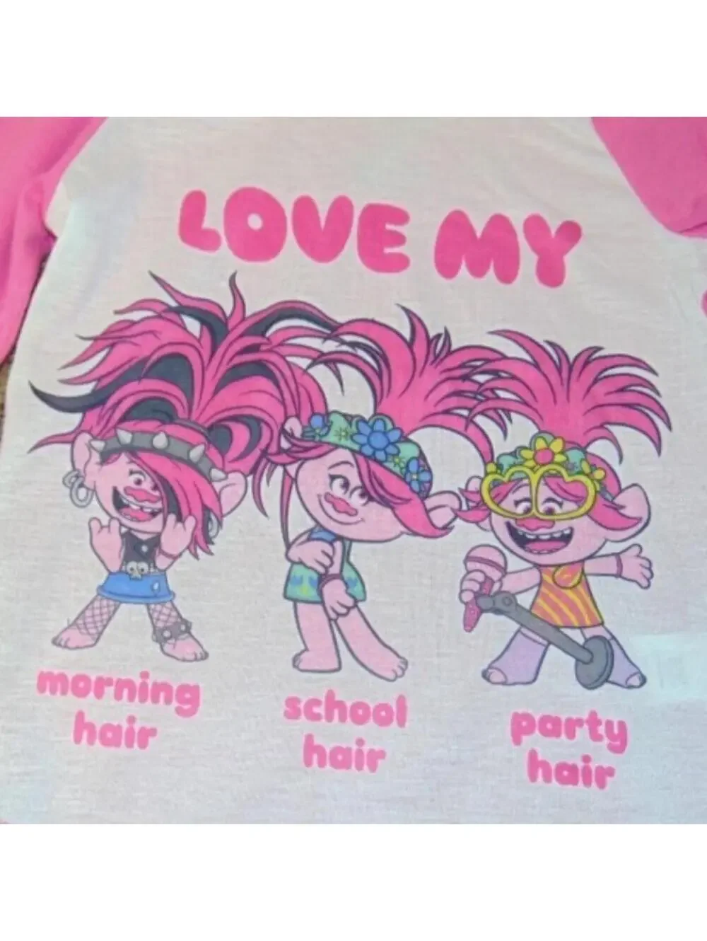 Blues Clues & Trolls Pajamas Top Girls 4T/5T Long Sleeve 2 Shirts Toddler
